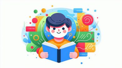 پسری در حال کتاب خواندن