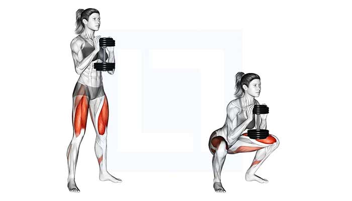 اسکوات با دمبل