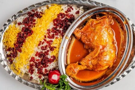 زرشک پلو با مرغ